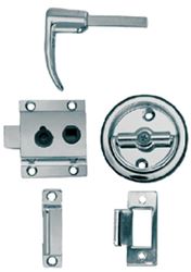 Picture of Perko 1280DP0CHR Flush Cup Rim Latch Set with Flush Strike for 3/4" - 1-1/8" Doors