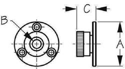 Picture of Sea-Dog Line 426051-1 Chrome Brass Cable Outlet 3/8 Inch