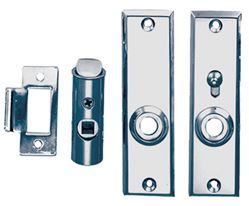 Picture of Perko 0567DP0CHR Tubular Door Latch Set with Sliding Lock Button
