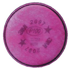 Picture of 3M 2097P100 P100 Particulate Filter with Nuisance Level Organic Vapor Relief
