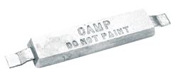 Picture of Camp Zinc W12 Weld-On Hull Anode 12" x 3" x 1.25" with Galvanized Straps
