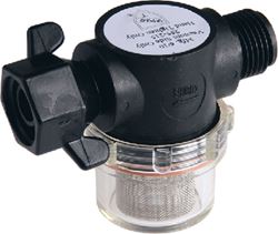 Picture of Shurflo 255-315 SHURFLO SWIVEL NUT STRAINER 1/2" PIPE INLET CLEAR BOWL