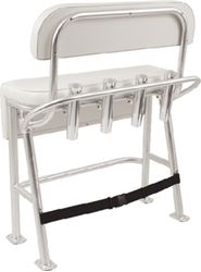 Picture of Taco Metals L10-2010BSA-1 Neptune III Leaning Post with Backrest and Grab Rail