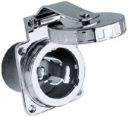 Picture of Hubbell HBL504SS 50A 125/250V Stainless Steel Shore Power Inlet