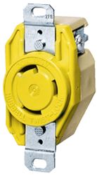Picture of Hubbell HBL26CM10 30A 125V Twist Lock Receptacle Yellow