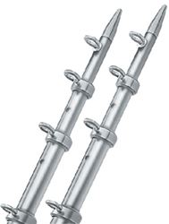Picture of Taco Metals OT-0542VEL15-HD 15' Heavy Duty Telescoping Outrigger Poles Silver/Silver