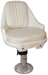 Picture of Springfield Marine 1060100 Newport Manual Adjustable Economy Boat Seat Package White
