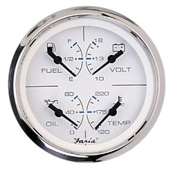 Picture of Faria Instruments 33851 Chesapeake White SS 4" Multifunction Gauge