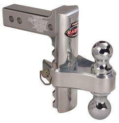 Picture of Trimax TRZ8AL-RP Adjustable 8" Aluminum Drop Hitch with Dual Ball Mount