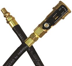 Picture of JR Race Car 07-31225 JR Products RV Rubber Appliance Hose with 1/4" Quick Disconnect Coupler & Male Pipe Thread Ends