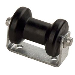 Picture of C.E. Smith 32100G 1-1/2" Wide Keel Base Roller Assembly 4" Black Rubber