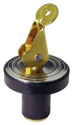 Picture of Attwood Marine 7534A3 Livewell Bailer Drain Plug with Brass Snap-Handle