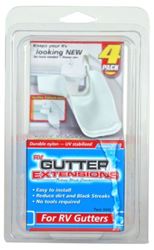 Picture of Camco 42123 RV Gutter Extensions White 4-Pack (2 Left/2 Right)