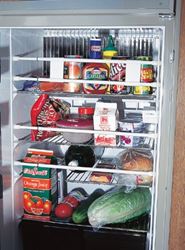 Picture of Camco 43823 Adjustable Refrigerator Bars Oak Finish 3-Pack