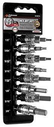 Picture of Performance Tool W38870 Wilmar Corp. /  8 PC 3/8'' DR SAE HEX BIT SET