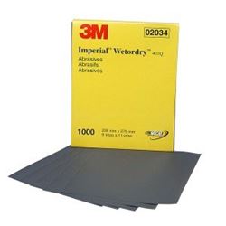 Picture of 3M 02034 Imperial Wet or Dry Sandpaper Sheets 9x11 Inch 1000 Grit 50 Pack