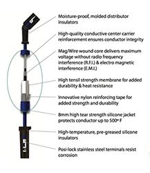 Picture of Sierra 1852271 Spark Plug Wire Lead - 9" (7mm) for Mercury/Mariner Outboard Motors