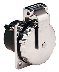 Picture of AFI 6371EL Marinco 50 Amp 125V Stainless Steel Power Inlet