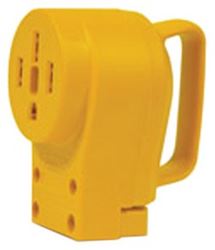 Picture of Camco 55353 50-Amp Female Replacement Receptacle NEMA 14-50R with PowerGrip Handle
