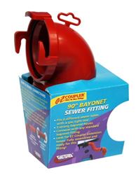 Picture of Valterra F02-3112 EZ Coupler 90 Degree RV Sewer Fitting Bayonet Connection