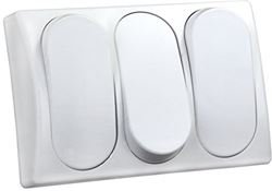 Picture of JR Race Car 13595 Jr Products 13595 White Spst Modular On/off Triple Switch