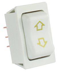 Picture of JR Race Car 12095 JR Products 12095 White High Current Single RV Slide Out Switch with Bezel
