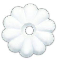 Picture of JR Race Car 20455 JR Products Plastic Rosettes, White, 14/pk