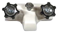 Picture of LaSalle Bristol 20351P21 Utopia 4" RV Tub and Shower Diverter Faucet Parchment with Smoke Handles