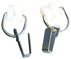 Picture of RV Designer A109 Nylon Two Wheel Curtain Carrier with Hook - 14 Pack White