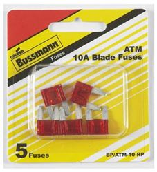 Picture of Bussmann BP/ATM10RP   10-Amp 32-Volt ATM Blade Mini Automotive Fuse (5-Pack)