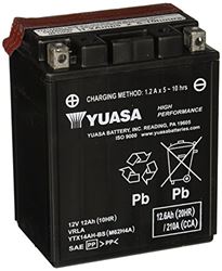 Picture of Yuasa Batteries YUAM62H4A YTX14AH-BS High Performance Maintenance Free Battery 12V 12Ah