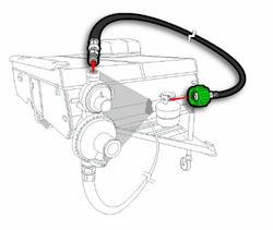 Picture of Camco 59843 20-Inch LP Propane Hose ACME x 1/4 Inch Male NPT