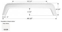 Picture of Icon Pistons 01539 Icon Fs740 Fleetwood 5th Wheel Travel Trailer Fender Skirt, Polar White