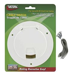 Picture of Valterra A10-2135VP White Large Round Cable Hatch for 50 Amp RV Power Cord