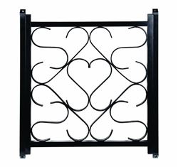 Picture of Camco 43993 RV Screen Door Deluxe Grille with Push Bar, Black