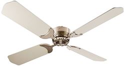 Picture of LaSalle Bristol 410TSDC42BNWH 12V RV Ceiling Fan 42" Brushed Nickel with White Blades