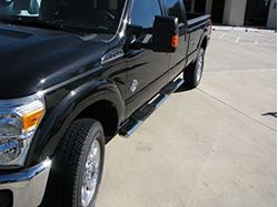 Picture of TrailFX A7015B 5 Inch Oval Straight Step Bar Powder Coated Black Steel