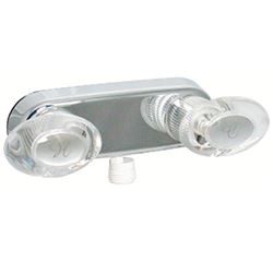Picture of Valterra PF223341 4-Inch Quarter Oval Chrome Shower Valve with Vacuum Breaker