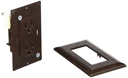 Picture of RV Designer S815 Self-Contained Dual AC Outlet with Cover Plate Brown