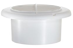 Picture of RV Designer H820 White 4" Round Rotaire Register with Damper