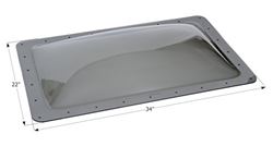 Picture of Icon Pistons 12120 RV Skylight Dome Smoke 30x18 Rectangular