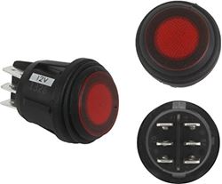 Picture of RIGID Industries 40181 3-Position Rocker Switch with Red Backlight