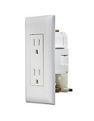 Picture of RV Designer S811 Self Contained White Dual AC Outlet with Cover Plate