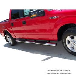 Picture of TrailFX A7013B 5 Inch Oval Straight Nerf Bars Black Powder Coated Steel Rocker Panel Mount