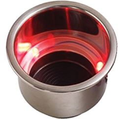 Picture of Sea-Dog Line 588071-1 LED Flush Mount Combo Drink Holder W/Drain Fitting
