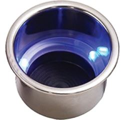 Picture of Sea-Dog Line 588074-1 LED Flush Mount Combo Drink Holder W/Drain Fitting