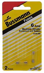 Picture of Bussmann BP/GMA6A   6A GMA Glass Tube Electronic Fuse (2-Pack)