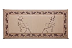 Picture of Ming's Mark PE1 Reversible Deer Design RV Patio Mat 8' x 18' Black Brown Beige