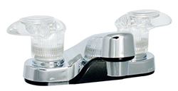 Picture of Valterra PF222301 4-Inch RV Lavatory Faucet with Dual Acrylic Handles - Polished Chrome