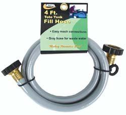 Picture of Valterra W01-4048 Tote Tank Fill Hose 1/2 Inch x 4 Feet Gray